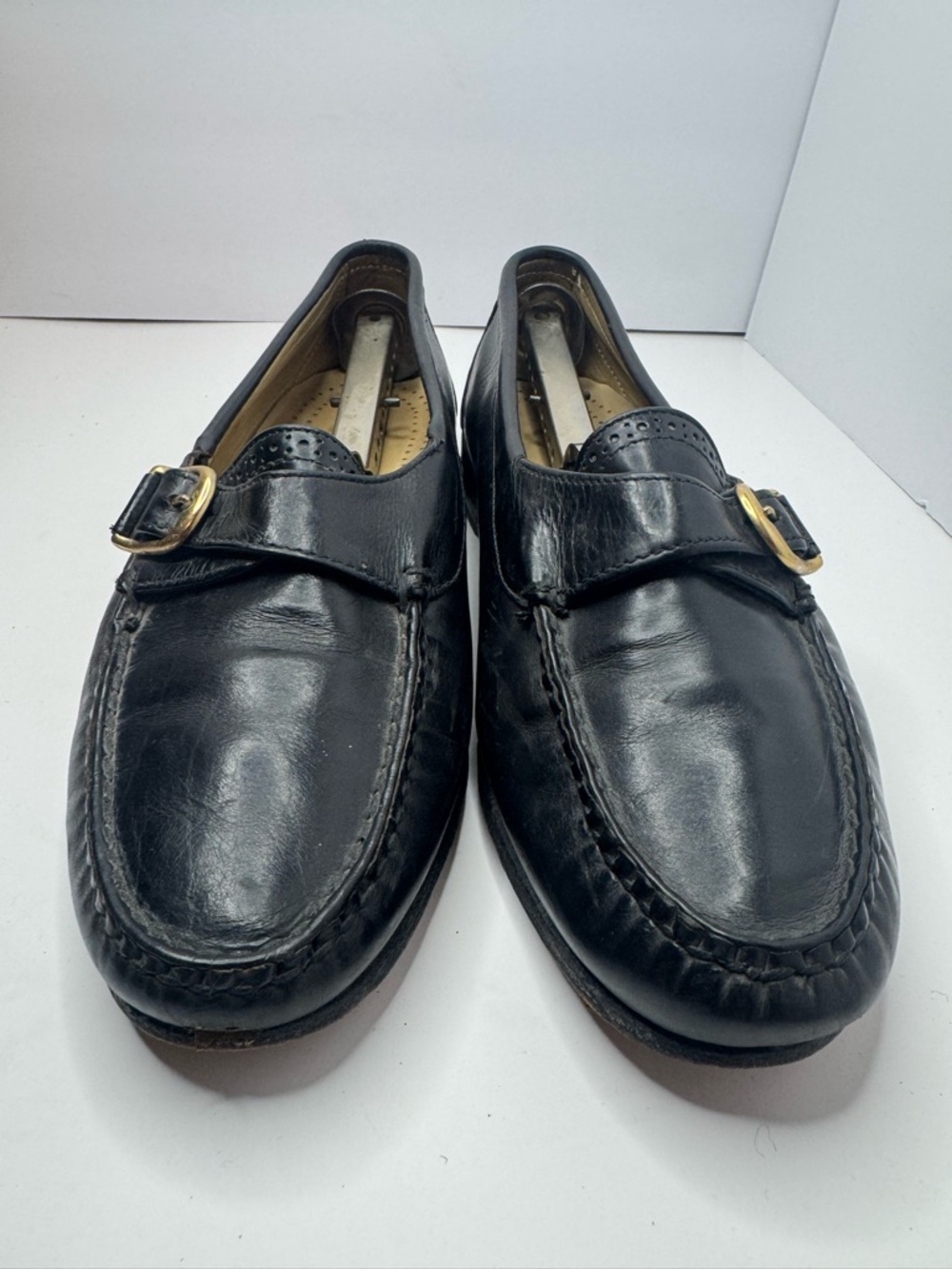 Cole Haan Men's Black Leather Buckle Loafers Size 9.5D